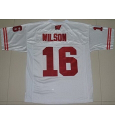 Badgers #16 Russell Wilson White Embroidered NCAA Jersey Badgers #16 Russell Wilson White Embroidered NCAA Jersey