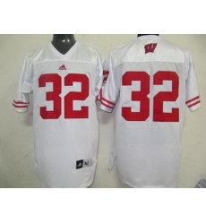 Badgers #32 White Embroidered NCAA Jersey Badgers #32 White Embroidered NCAA Jersey
