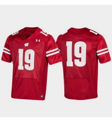 Men Wisconsin Badgers 19 Red Replica Jersey Men Wisconsin Badgers 19 Red Replica Jersey