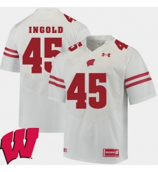 Men Wisconsin Badgers Alec Ingold White Alumni Football Game Ncaa 2018 Jersey Men Wisconsin Badgers Alec Ingold White Alumni Football Game Ncaa 2018 Jersey