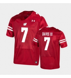Men Wisconsin Badgers Danny Davis Iii Premier Red Football Jersey Men Wisconsin Badgers Danny Davis Iii Premier Red Football Jersey