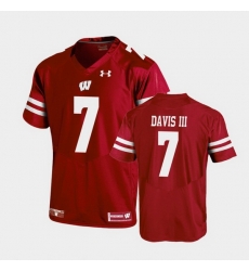 Men Wisconsin Badgers Danny Davis Iii Replica Red Football Jersey Men Wisconsin Badgers Danny Davis Iii Replica Red Football Jersey