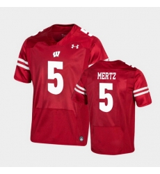 Men Wisconsin Badgers Graham Mertz Premier Red Football Jersey Men Wisconsin Badgers Graham Mertz Premier Red Football Jersey