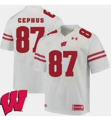 Men Wisconsin Badgers Quintez Cephus White Alumni Football Game Ncaa 2018 Jersey Men Wisconsin Badgers Quintez Cephus White Alumni Football Game Ncaa 2018 Jersey