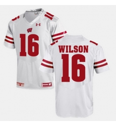 Men Wisconsin Badgers Russell Wilson Alumni Football Game White Jersey Men Wisconsin Badgers Russell Wilson Alumni Football Game White Jersey