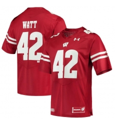 Men Wisconsin TJ Watt Red jersey Men Wisconsin TJ Watt Red jersey