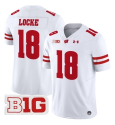 Men Youth Wisconsin Badgers 18 Braedyn Locke White 2024 Vapor Limited Jersey All Stitched Men Youth Wisconsin Badgers 18 Braedyn Locke White 2024 Vapor Limited Jersey All Stitched