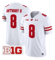 Men Youth Wisconsin Badgers 8 Vinny Anthony II White 2024 Vapor Limited Jersey All Stitched Men Youth Wisconsin Badgers 8 Vinny Anthony II White 2024 Vapor Limited Jersey All Stitched