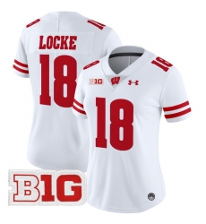 Women Wisconsin Badgers 18 Braedyn Locke White 2024 Vapor Limited Jersey All Stitched Women Wisconsin Badgers 18 Braedyn Locke White 2024 Vapor Limited Jersey All Stitched