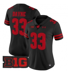 Women Wisconsin Badgers 33 Ron Dayne Black 2024 Vapor Limited Jersey All Stitched Women Wisconsin Badgers 33 Ron Dayne Black 2024 Vapor Limited Jersey All Stitched