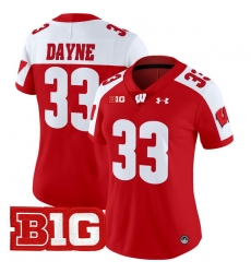 Women Wisconsin Badgers 33 Ron Dayne Red Alternate 2024 Vapor Limited Jersey All Stitched Women Wisconsin Badgers 33 Ron Dayne Red Alternate 2024 Vapor Limited Jersey All Stitched
