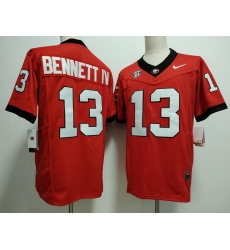 Georgia Bulldogs #13 Stetson Bennett IV Red F U S E Jersey Georgia Bulldogs #13 Stetson Bennett IV Red F U S E Jersey