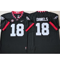 2020 Men #18 JT Daniels Georgia Bulldogs Mascot 100th Anniversary College Football Jerseys Sale-BlacK 2020 Men #18 JT Daniels Georgia Bulldogs Mascot 100th Anniversary College Football Jerseys Sale-BlacK