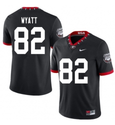 2020 Men #82 Kolby Wyatt Georgia Bulldogs Mascot 100th Anniversary College Football Jerseys Sale-Bla 2020 Men #82 Kolby Wyatt Georgia Bulldogs Mascot 100th Anniversary College Football Jerseys Sale-Bla