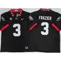 Georgia Bulldogs 3 Nate Frazier Black 2025 F U S E  Stitched Jersey