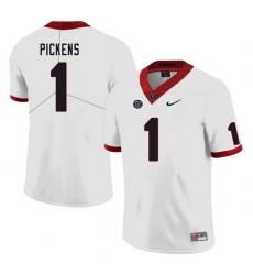 Men #1 George Pickens Georgia Bulldogs College Football Jerseys Sale-White Men #1 George Pickens Georgia Bulldogs College Football Jerseys Sale-White