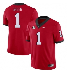 Men #1 Nyland Green Georgia Bulldogs College Football Jerseys Stitched-Red Men #1 Nyland Green Georgia Bulldogs College Football Jerseys Stitched-Red