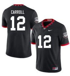 Men #12 Lovasea Carroll Georgia Bulldogs 100th Anniversary College Football Jerseys Sale-100th Black Men #12 Lovasea Carroll Georgia Bulldogs 100th Anniversary College Football Jerseys Sale-100th Black
