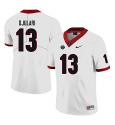 Men #13 Azeez Ojulari Georgia Bulldogs College Football Jerseys WHITE Men #13 Azeez Ojulari Georgia Bulldogs College Football Jerseys WHITE