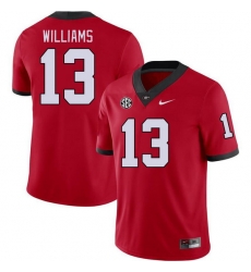 Men #13 Mykel Williams Georgia Bulldogs College Football Jerseys Stitched-Red Men #13 Mykel Williams Georgia Bulldogs College Football Jerseys Stitched-Red