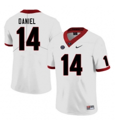 Men #14 David Daniel Georgia Bulldogs College Football Jerseys Sale-White Men #14 David Daniel Georgia Bulldogs College Football Jerseys Sale-White