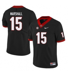 Men #15 Trezmen Marshall Georgia Bulldogs College Football Jerseys Sale-Black Men #15 Trezmen Marshall Georgia Bulldogs College Football Jerseys Sale-Black
