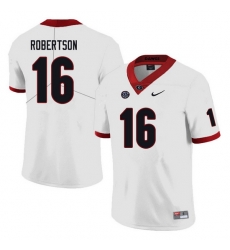 Men #16 Demetris Robertson Georgia Bulldogs College Football Jerseys white Men #16 Demetris Robertson Georgia Bulldogs College Football Jerseys white