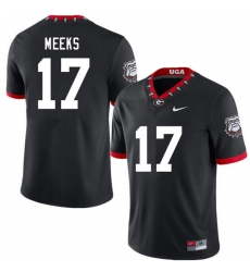 Men #17 Jackson Meeks Georgia Bulldogs 100th Anniversary College Football Jerseys Sale-100th Black Men #17 Jackson Meeks Georgia Bulldogs 100th Anniversary College Football Jerseys Sale-100th Black