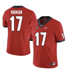 Men #17 Justin Robinson Georgia Bulldogs College Football Jerseys Sale-Red Men #17 Justin Robinson Georgia Bulldogs College Football Jerseys Sale-Red