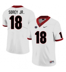 Men #18 Xavian Sorey Jr. Georgia Bulldogs College Football Jerseys Sale-White Men #18 Xavian Sorey Jr. Georgia Bulldogs College Football Jerseys Sale-White