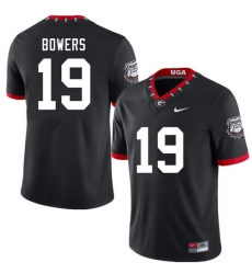 Men #19 Brock Bowers Georgia Bulldogs 100th Anniversary College Football Jerseys Sale-100th Black Men #19 Brock Bowers Georgia Bulldogs 100th Anniversary College Football Jerseys Sale-100th Black