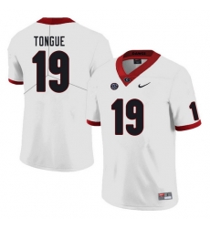 Men #19 Makiya Tongue Georgia Bulldogs College Football Jerseys Sale-White Men #19 Makiya Tongue Georgia Bulldogs College Football Jerseys Sale-White