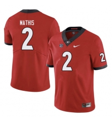 Men #2 D'Wan Mathis Georgia Bulldogs College Football Jerseys red Men #2 D'Wan Mathis Georgia Bulldogs College Football Jerseys red