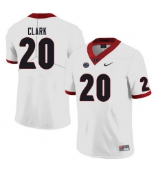 Men #20 Sevaughn Clark Georgia Bulldogs College Football Jerseys Sale-White Men #20 Sevaughn Clark Georgia Bulldogs College Football Jerseys Sale-White