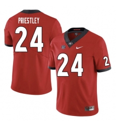 Men #24 Nathan Priestley Georgia Bulldogs College Football Jerseys Sale-Red Men #24 Nathan Priestley Georgia Bulldogs College Football Jerseys Sale-Red