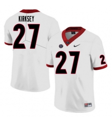 Men #27 Austin Kirksey Georgia Bulldogs College Football Jerseys Sale-White Men #27 Austin Kirksey Georgia Bulldogs College Football Jerseys Sale-White