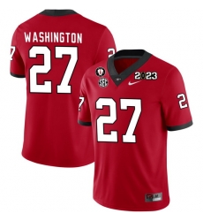 Men #27 C.J. Washington Georgia Bulldogs 2022-23 CTP National Championship Football Jerseys Men #27 C.J. Washington Georgia Bulldogs 2022-23 CTP National Championship Football Jerseys