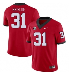 Men #31 Grant Briscoe Georgia Bulldogs College Football Jerseys Stitched-Red Men #31 Grant Briscoe Georgia Bulldogs College Football Jerseys Stitched-Red
