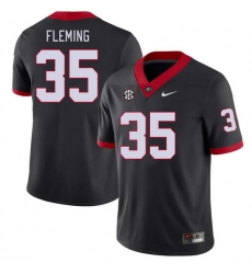 Men #35 Jacob Fleming Georgia Bulldogs College Football Jerseys Stitched-Black Men #35 Jacob Fleming Georgia Bulldogs College Football Jerseys Stitched-Black