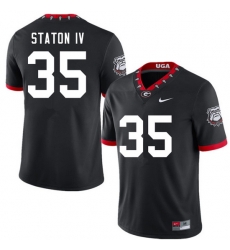 Men #35 John Staton IV Georgia Bulldogs 100th Anniversary College Football Jerseys Sale-100th Black Men #35 John Staton IV Georgia Bulldogs 100th Anniversary College Football Jerseys Sale-100th Black