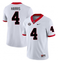 Men #4 A.J. Harris Georgia Bulldogs College Football Jerseys Stitched-White Men #4 A.J. Harris Georgia Bulldogs College Football Jerseys Stitched-White