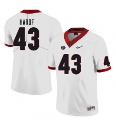 Men #43 Chase Harof Georgia Bulldogs College Football Jerseys Sale-White Men #43 Chase Harof Georgia Bulldogs College Football Jerseys Sale-White