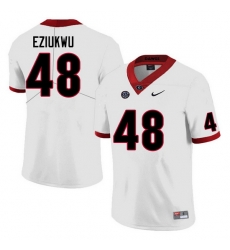 Men #48 Austine Eziukwu Georgia Bulldogs College Football Jerseys Sale-White Anniversary Men #48 Austine Eziukwu Georgia Bulldogs College Football Jerseys Sale-White Anniversary
