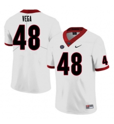 Men #48 JC Vega Georgia Bulldogs College Football Jerseys Sale-White Men #48 JC Vega Georgia Bulldogs College Football Jerseys Sale-White