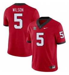 Men #5 Raylen Wilson Georgia Bulldogs College Football Jerseys Stitched-Red Men #5 Raylen Wilson Georgia Bulldogs College Football Jerseys Stitched-Red