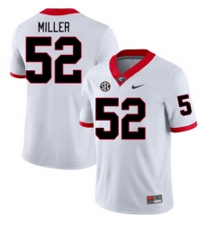 Men #52 Christen Miller Georgia Bulldogs College Football Jerseys Stitched-White Men #52 Christen Miller Georgia Bulldogs College Football Jerseys Stitched-White