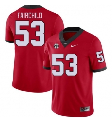 Men #53 Dylan Fairchild Georgia Bulldogs College Football Jerseys Stitched-Red Men #53 Dylan Fairchild Georgia Bulldogs College Football Jerseys Stitched-Red