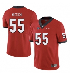 Men #55 Miles Miccichi Georgia Bulldogs College Football Jerseys Sale-red Men #55 Miles Miccichi Georgia Bulldogs College Football Jerseys Sale-red