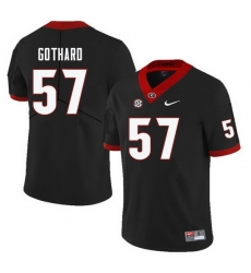 Men #57 Daniel Gothard Georgia Bulldogs College Football Jerseys-Black Men #57 Daniel Gothard Georgia Bulldogs College Football Jerseys-Black
