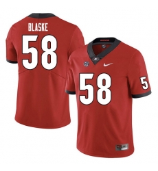 Men #58 Austin Blaske Georgia Bulldogs College Football Jerseys Sale-Red Men #58 Austin Blaske Georgia Bulldogs College Football Jerseys Sale-Red